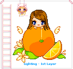 Adding the first layer of lighting to the pixel doll