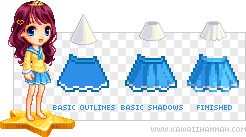 Applied to a pixel skirt