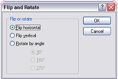 Flip and rotate dialogue box