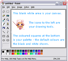 Screenshot of blank Microsoft Paint window