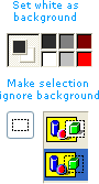 Setting the correct background colour in paint